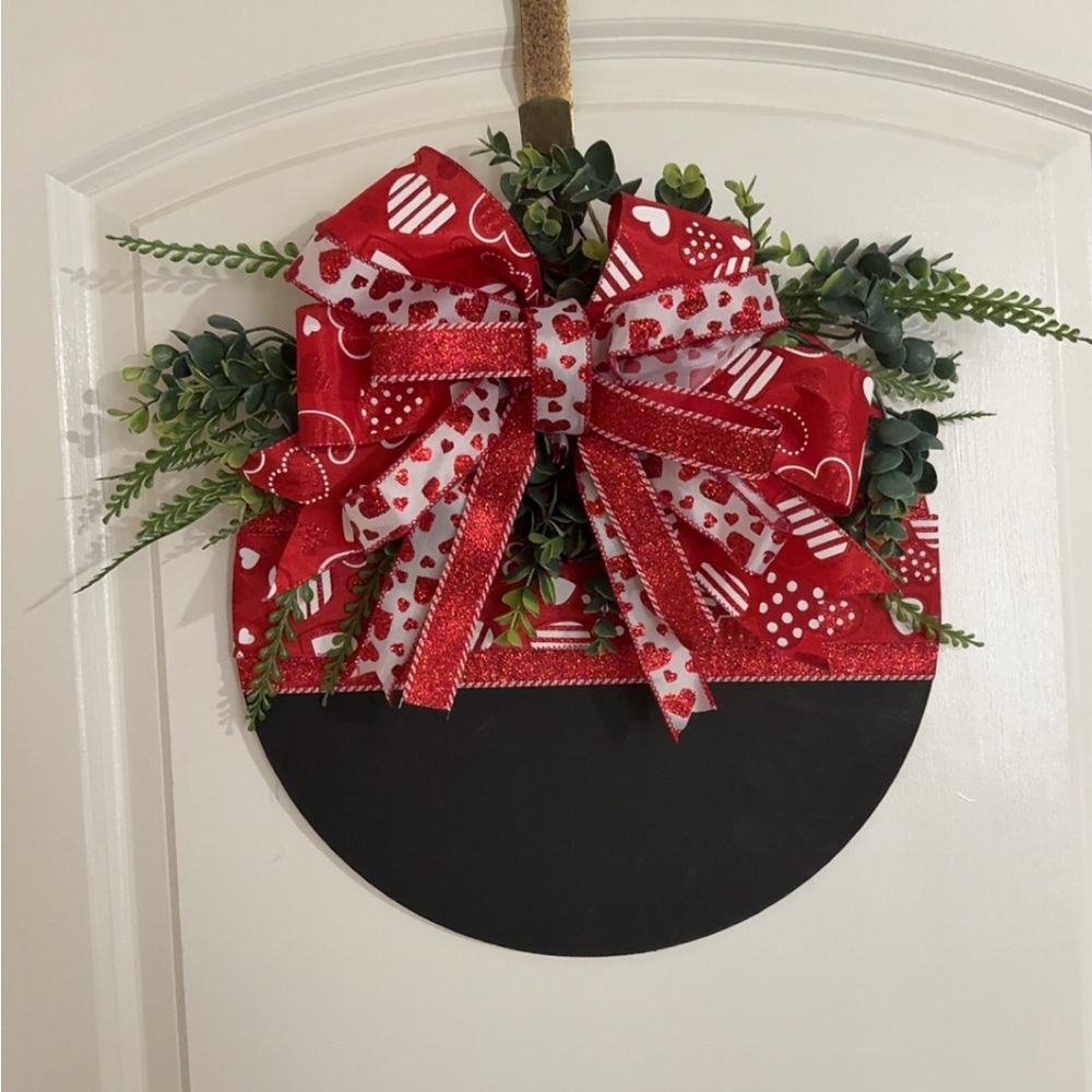 Festive Red and White Holiday Wreath